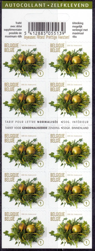 Belgium 2009 Booklet (PZB 107) Christmas - Image 1 of 1