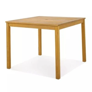 Costway Patio Dining Table 36"Wx30"H Square w/ Umbrella Hole Water Resistant - Picture 1 of 2