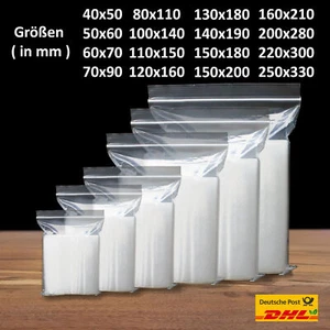 Druckverschlussbeutel LDPE-Folienbeutel ZIP Beutel Tüten 50my Verschlussbeutel - Bild 1 von 26