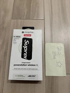 Supreme Mophie Powerstation Wireless XL Black 19SS Authentic PWRSTION-WRLS-10K - Picture 1 of 2
