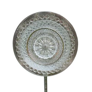 Handmade Repurposed Glass Flower Garden Ornament - Picture 1 of 4