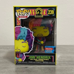 Funko Pop Jimi Hendrix 239 Blacklight 2021 Fall Convention Exclusive Rocks - Picture 1 of 7