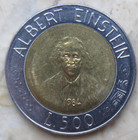 San Marino 500 lire 1984 Km# 167 - Albert Einstein