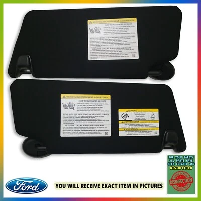 Parasoles de tela iluminados izquierda derecha Ford Explorer 2011-2015 negro OEM Foto 1 de 4