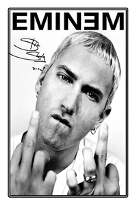Eminem large signed 12x18 inch photograph poster - Top Quality - Picture 1 of 3