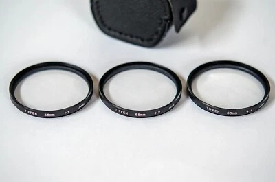 Tiffen 55mm Close-Up Lens Filter Set +1, +2, and +4 w/ Original Case - Image 1 of 4
