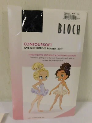 Niños Grande BLOCH Countour Suave Pie Apretado Negro NUEVO en Paquete Foto 1 de 3