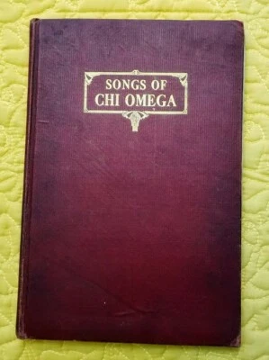 Antique Fraternity Song Book, Songs of Chi Omega 1912, First Edition Hardback Foto 1 de 4