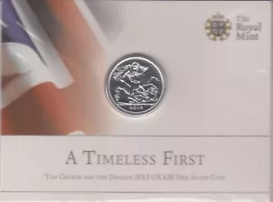 2013 Fine Silver A TIMELESS FIRST £20 Coin Brilliant Uncirculated  BUNC Pack1 - Picture 1 of 2