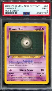 PSA 9 Pokemon 2002 1. Edition Neo Destiny Unown Z ungewöhnlich #60 - Bild 1 von 2