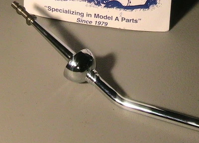 1928-1931 Model A Ford Chrome Gearshift Lever with a Rubber Shift Boot - Image 1 of 4