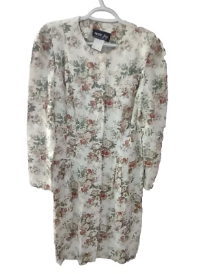 Vestido para mujer Petite Jazz vintage años 90 floral con botones Cottage Core talla 12 Foto 1 de 4