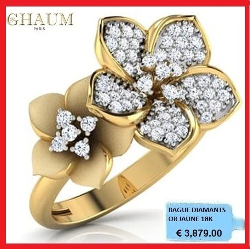 SUBLIME BAGUE DIAMANT ALLIANCE DIAMANTS 1,11 Carat OR JAUNE 18K 3879€ - Photo 1/4