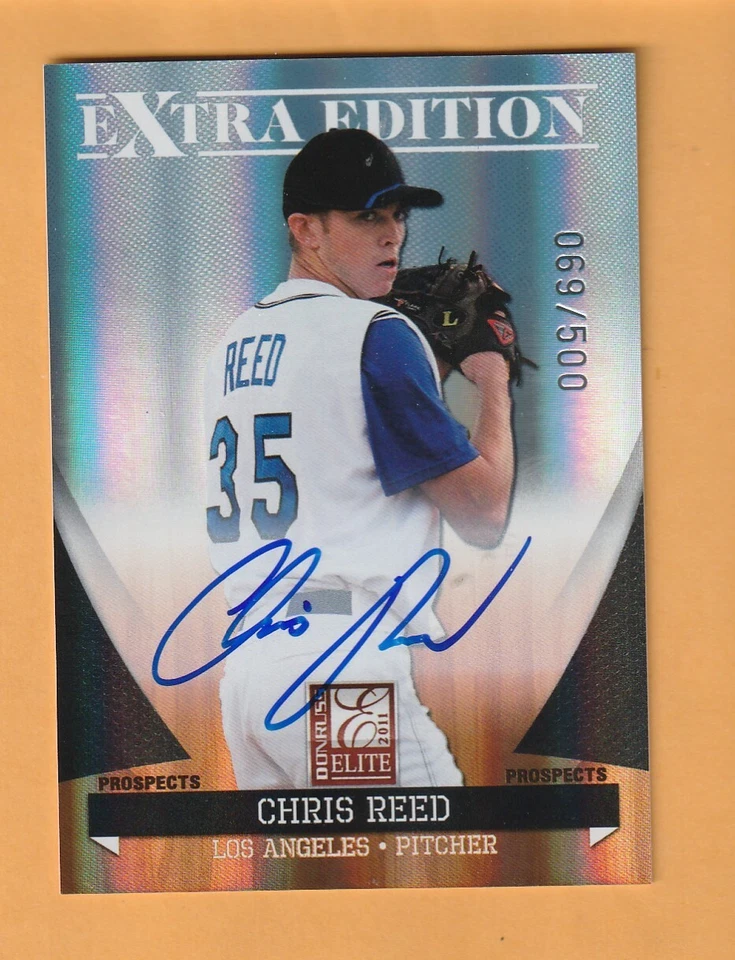 Chris Reed AUTO 2011 Donruss Elite Extra Edition /500 Stanford Cardinal 8M - Image 1 of 2