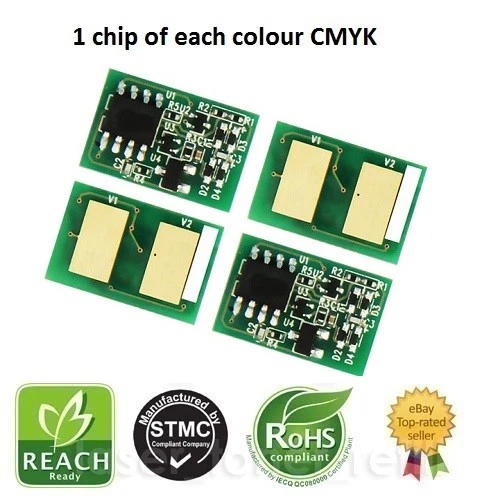 4 TONER CARTRIDGE RESET CHIPS FOR USE IN OKI C911 PRINTERS 24,000 YIELD - Image 1 of 1