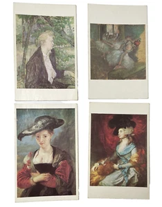 4 Masterpiece pictures spare cards for art auction game Gainsborough Degas H - Picture 1 of 2