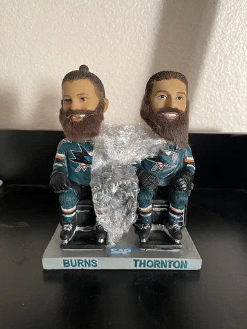 San Jose Sharks BRENT BURNS JOE THORNTON Barbershop Bobblehead SAP SJ See Discrp Cover