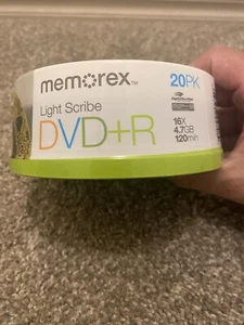 MEMOREX LIGHTSCRIBE DVD+R 20-Pack 4.7GB 16x 120 Min Recordable NEW SEALED CUSTOM - Picture 1 of 6