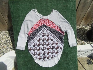 Free People Del Rey Bandana Pullover Top Shirt Sweatshirt Size XS - Picture 1 of 8
