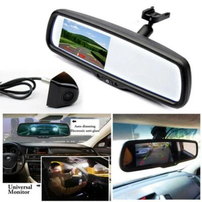 Monitor de espejo retrovisor TFT LCD con atenuación automática con cámara trasera visión nocturna 4,3"  Foto 1 de 4