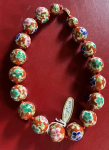 Collar chino Cloisonne esmaltado vintage - Imagen 1 de 5