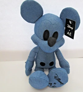 Mickey Mouse Disney x AE American Eagle Blue Denim Special Edition Plush - Picture 1 of 6