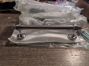 8 Pack Polished Chrome Solid Cabinet Pulls, 5 Inch Hole Centers Drawer Handles - Picture 1 of 6