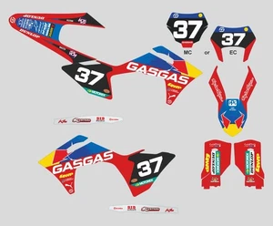 2024 GAS GAS GRAPHICS KIT MC F EC 125 250 350 450 DECAL Factory Red Troy USA - Picture 1 of 2