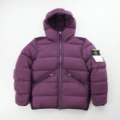 STONE ISLAND Seamless Tunnel Nylon Down Jacket Garment Dyed Purple Small RRP1010 - Image 1 of 4