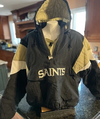 Vintage Saints Starter Brand Puffer Jacket Old School XL - Image 1 of 4