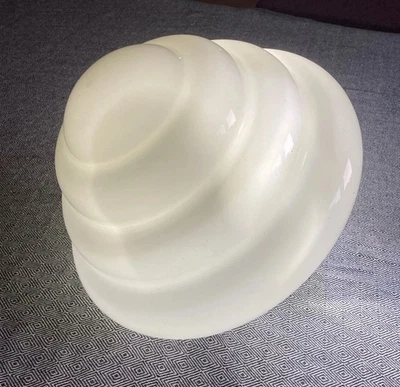 ART DECO SKYSCRAPER  Suspension Lustre Éclairage Vintage Design 1920/30 Opaline - Photo 1/4