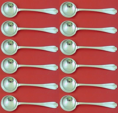 Flemish by Tiffany & Co. Sterling Silver Bouillon Soup Spoon Set of 12pcs 5 3/8" - Image 1 of 4