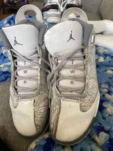 Nike Air Jordan Dub Zero Laser Print Gray Lining Men’s Size 8 Lace Up High Tops - Picture 1 of 19