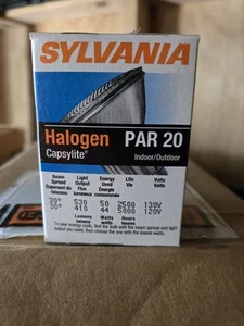 SYLVANIA CAPSYLITE PAR 20 LIGHT LAMP BULB PAR20/CAP/ 50W/120v interior exterior - Picture 1 of 2