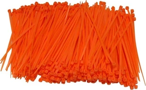 Self Locking Wire Cable Zip Tie 1000 Pcs Fasten Wrap 4 inch Small, Orange  - Picture 1 of 5