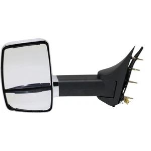 Towing Mirror For 1992-02 Ford E-150 E-250 Econoline LH with Signal Light Chrome - Picture 1 of 7