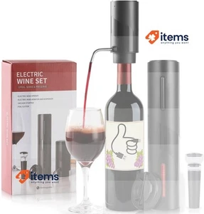ZOYIDOUX 4 en 1 Juego de Vinos Eléctricos con Abridor Recargable Negro - Imagen 1 de 1