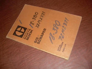 LIBRO MANUAL DE PIEZAS DE TRACTOR CATERPILLAR CAT 613 S/N 72M RASPADOR - Imagen 1 de 1