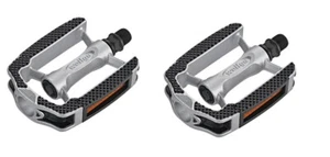 Alloy Bodied pedal 9/16" Non Slip Rubber Block hybrid Bicycle Bike Pedals - Picture 1 of 1