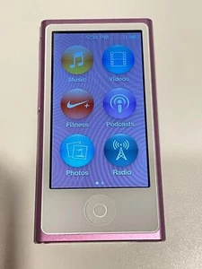 Apple iPod Nano 7th Generation A1446 16GB Pink Metal Excellent - Picture 1 of 10