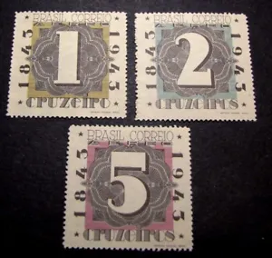 Brazil Stamp Scott#  C50-C52  Numeral of Value 1943  MNG  C384 - Picture 1 of 2