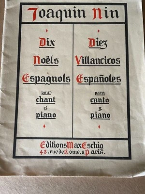 Dix Noels Espangole classical voice and piano music - Image 1 of 4