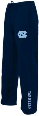 UNC Tarheels Mens Amped Up Open Bottom Polyester Fleece Athletic Pants - Image 1 of 4