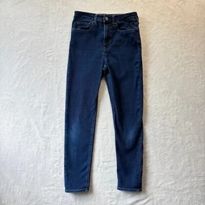 Gap Teen Jeans Girls Sz 14 Blue Sky High Skinny Ankle Denim - Picture 1 of 12