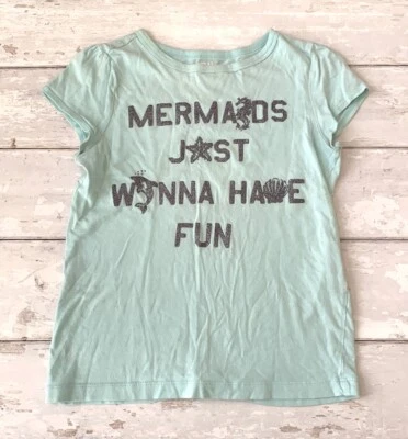 Camisa Brillante Sirenas Verde Como Nueva Niñas 7/8 Mangas Cortas Crazy8 Niños Talla 7 8 Foto 1 de 3