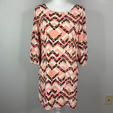 Anthropologie Maude Womens M/L? Dress Pink Floral Geometric Lined