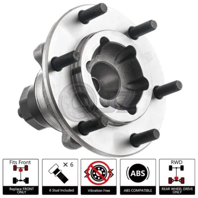 [DELANTERO (cantidad 1)] Nuevo reemplazo de conjunto de buje de rueda para Isuzu Axiom 2002-2003 tracción trasera Foto 1 de 4