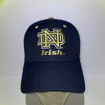 Notre Dame Irish Zephyr Baseball Cap Size 7 Blue Gold Shamrock Wool - Image 1 of 4