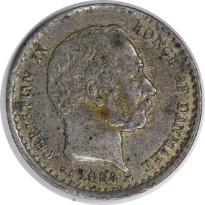 1884 Denmark 10 Ore KM 795.1 EF Uncertified #1214 - Picture 1 of 2