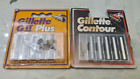 Vintage Gillette contoor & g2 plus Blades New Sealed shaving 1990